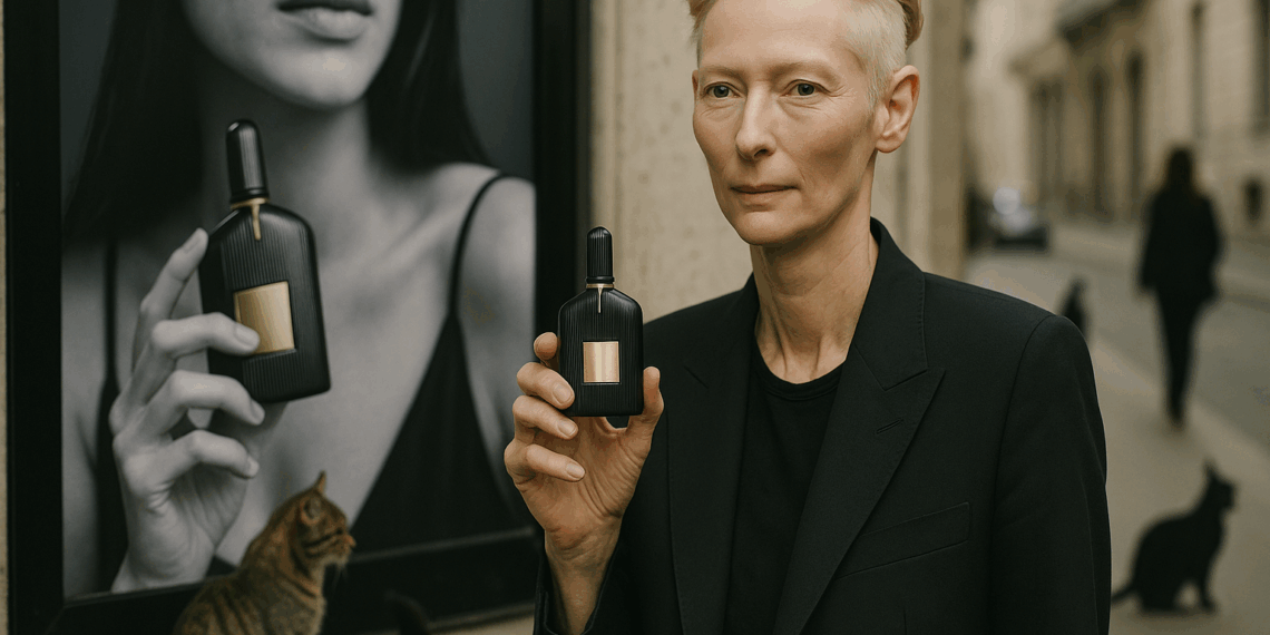 Tilda Swinton protagoniza la campaña del nuevo perfume Black Orchid Reserve de Tom Ford