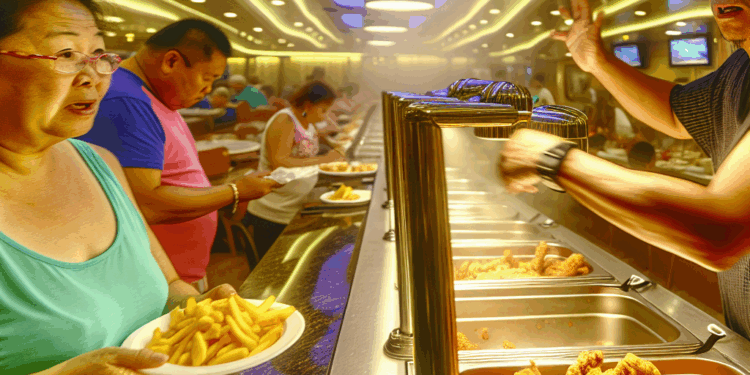 Pasajeros a bordo de un crucero protagonizaron una bochornosa pelea en el bufé por unas presas de pollo frito durante un viaje a Florida