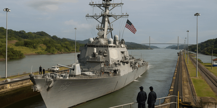 Un buque lanzamisiles de EEUU cruzó el canal de Panamá rumbo al Caribe para sumarse al operativo contra el narcoterrorismo frente a Venezuela