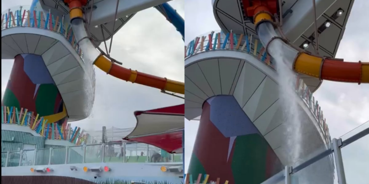 Video muestra momento en que tobogán de crucero se rompe; un pasajero resulta herido