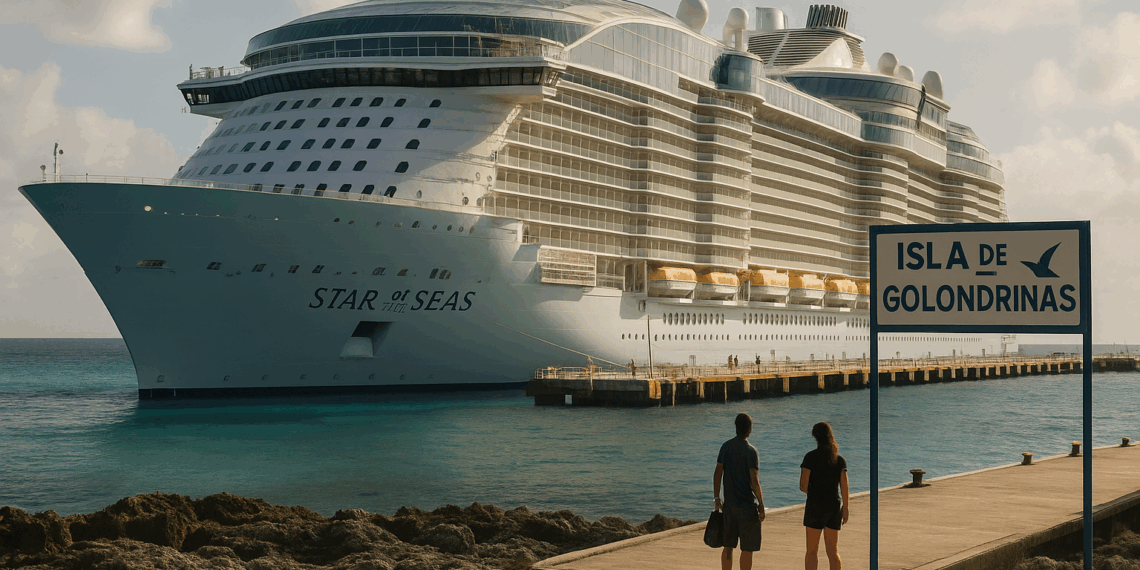 Por primera vez arribó el crucero “Star of the Seas” a la Isla de las Golondrinas