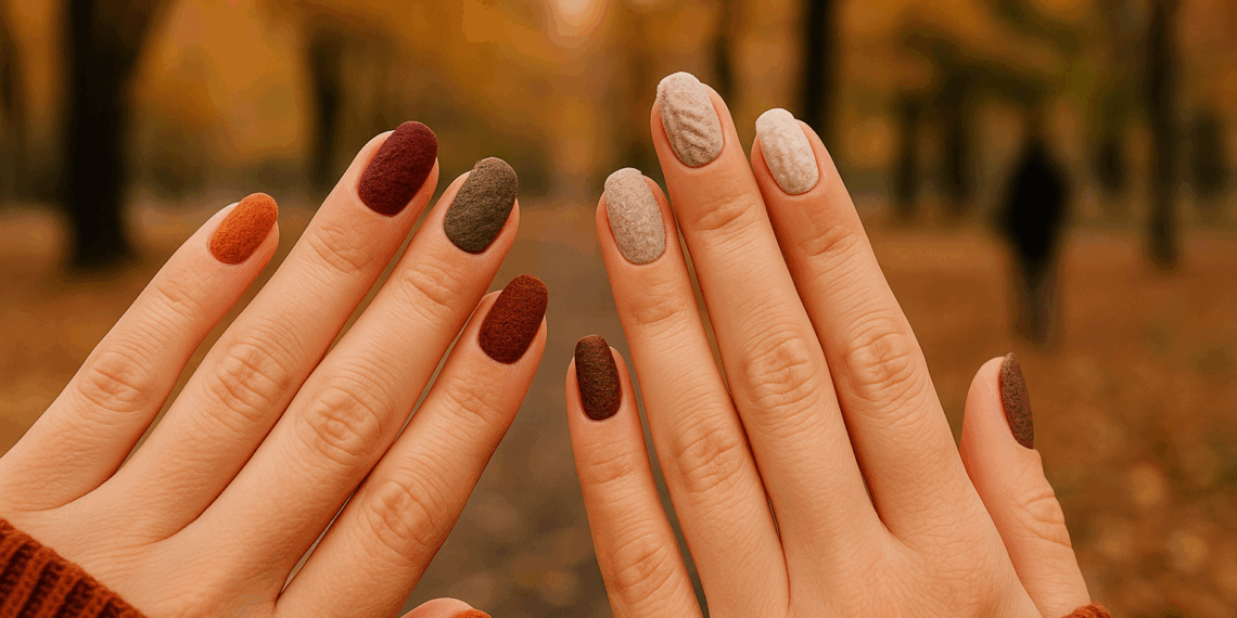 5 diseños de uñas texturizadas para tener las manos lindas en otoño 2025