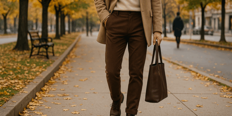 5 ideas de looks para llevar pantalones cafés en lugar de negros en otoño 2025