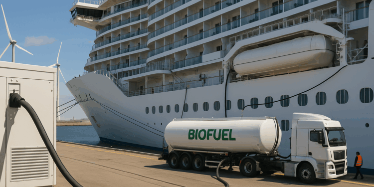 AIDA Cruises continúa avanzando en el uso de energía en tierra y biocombustibles