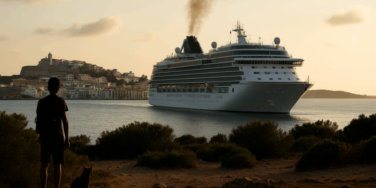 Animalistas alertan de la contaminación que genera la llegada masiva de cruceros a Ibiza