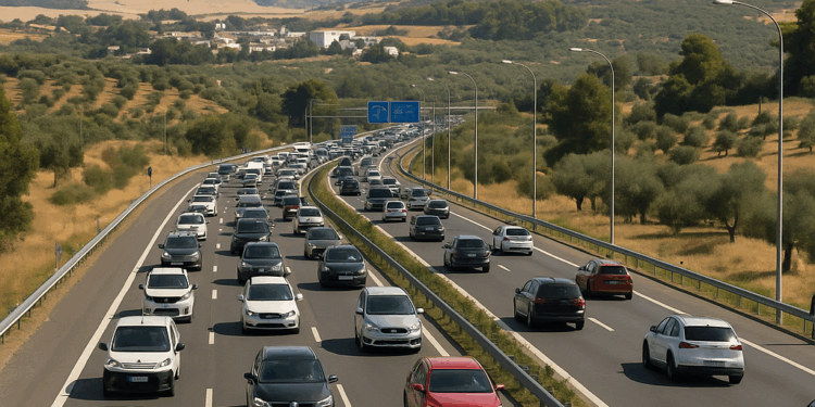 Andalucía registró más de 74 millones de viajes en carretera entre enero y agosto