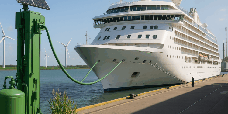 AIDA Cruises detalla avances en uso de energía terrestre y biocombustibles