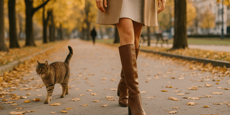 Botas altas cafés en tendencia de Otoño-Invierno 2025/2026