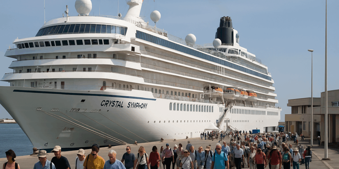 Cerca de 500 cruceristas llegan a Castellón en el “Crystal Simphony”