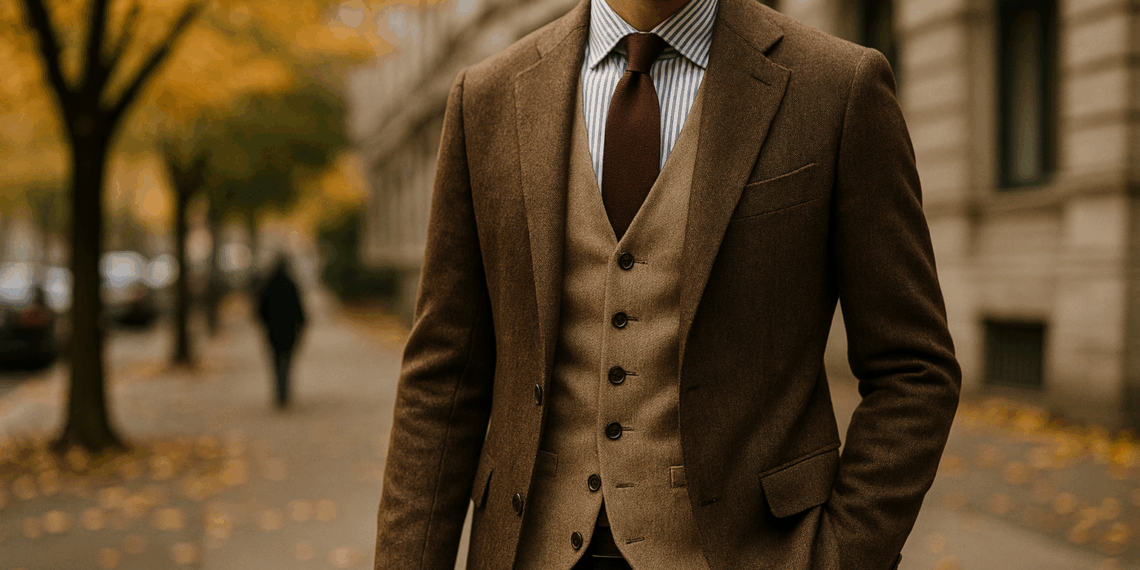 Cómo llevar camisas de rayas diplomáticas con chamarras y chalecos elegantes en otoño 2025