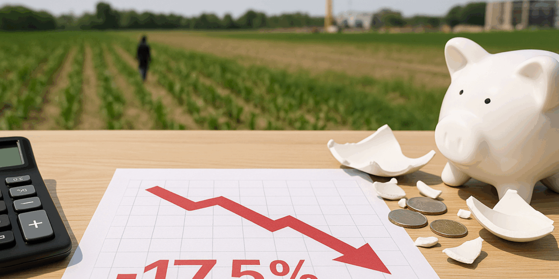 la materia prima cae un 17,5% en 2025