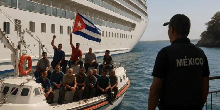 Diez balseros cubanos rescatados por un crucero piden refugio en México