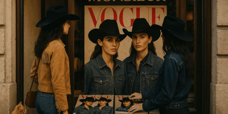 Two Cowgirls, One Cover: Vogue Toasts Its October Issue at Monsieur