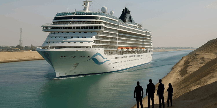 Crucero Aroya realiza su tercer tránsito por el Canal de Suez rumbo a Arabia Saudita