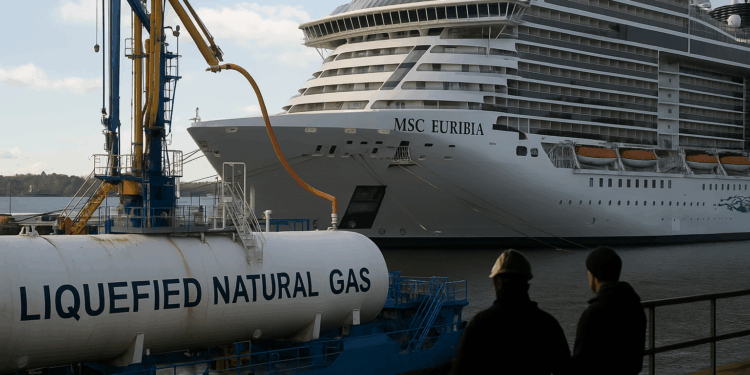 MSC Euribia marca hito al recibir GNL en Kiel