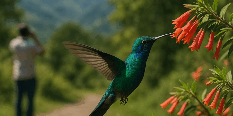 El colibrí nuquiblanco es una de las especies de aves descubiertas en el corredor biodiverso.