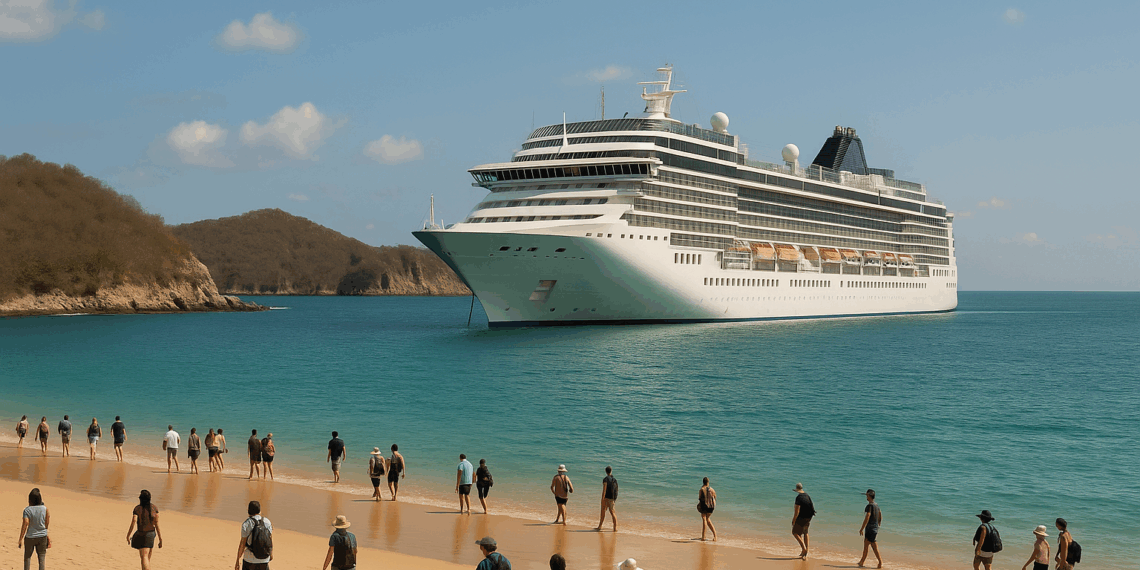 Primer crucero de temporada llega a Huatulco con 1,907 turistas