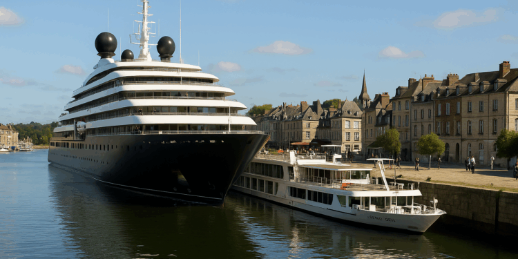 El yate de expedición Scenic Eclipse y el barco fluvial Scenic Gem se encuentran en Honfleur