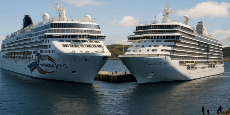 Norwegian Jewel y Seven Seas Splendor coinciden en Terranova