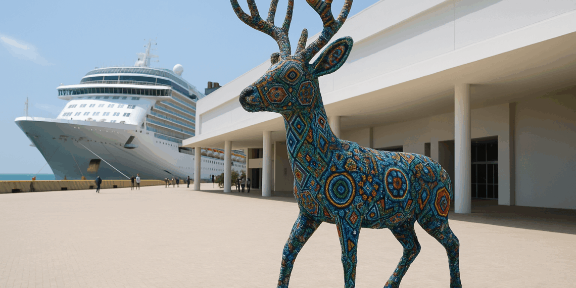 Escultura wixárika hecha con plástico marino se exhibe en la Terminal de Cruceros de Progreso – Tinta Pública Noticas