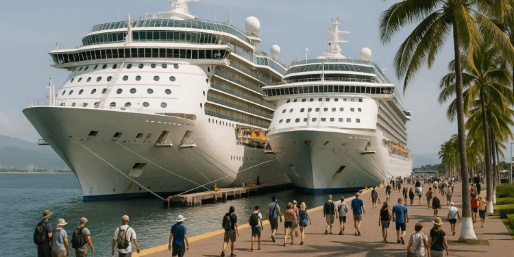 Este lunes Puerto Vallarta recibe doble arribo de cruceros interacionales con miles de turistas