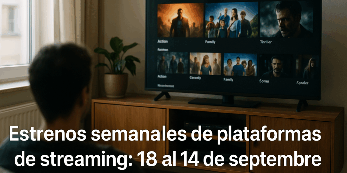 TODOS los estrenos semanales Netflix, HBO Max, Prime Video, Apple TV, Disney+ y Mubi: 18 al 14 de septiembre de 2025