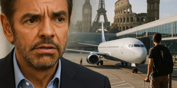 Eugenio Derbez se burla de los lujosos viajes al extranjero de Andy López Beltrán, hijo de AMLO