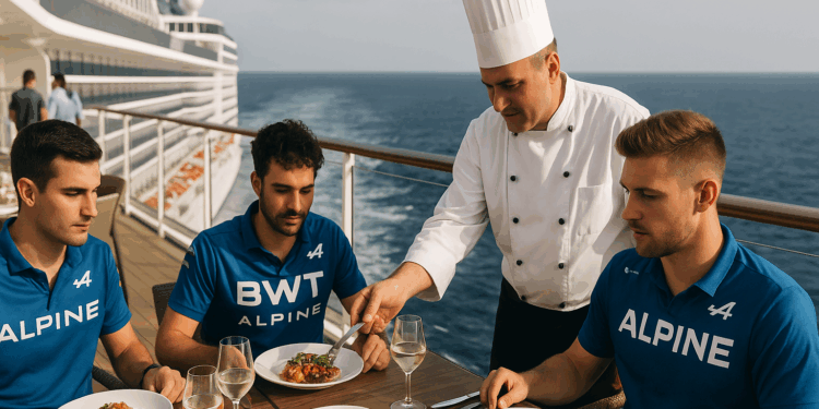 Italia: MSC Cruceros lleva experiencias gastronómicas a equipo BWT Alpine en la F1
