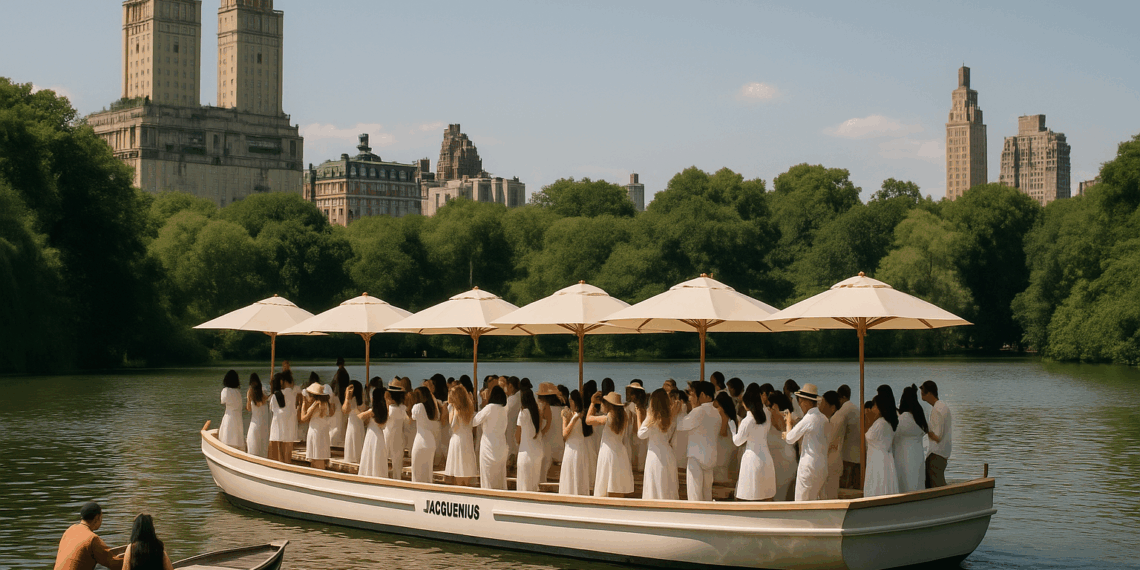 Flash-Mob on the Lake: Jacquemus and Veuve Clicquot Took Over the Central Park Boathouse