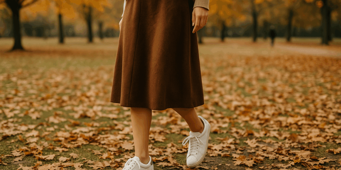Cómo llevar tenis con calcetas midi en otoño 2025