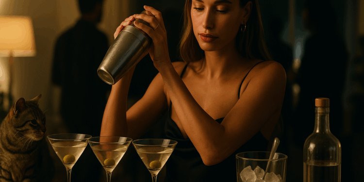 Hailey Bieber on Making Martinis and Bringing an “Edge of Sexiness” to the Party