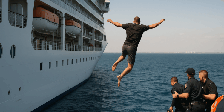 Hombre saltó de un crucero para no pagar una deuda de más de 60 millones de pesos que obtuvo en apuestas: fue detenido