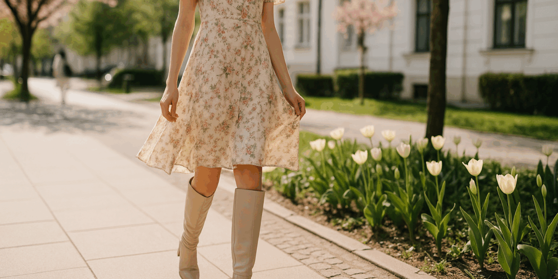 Cómo llevar botas altas con faldas y vestidos en Primavera-Verano 2026