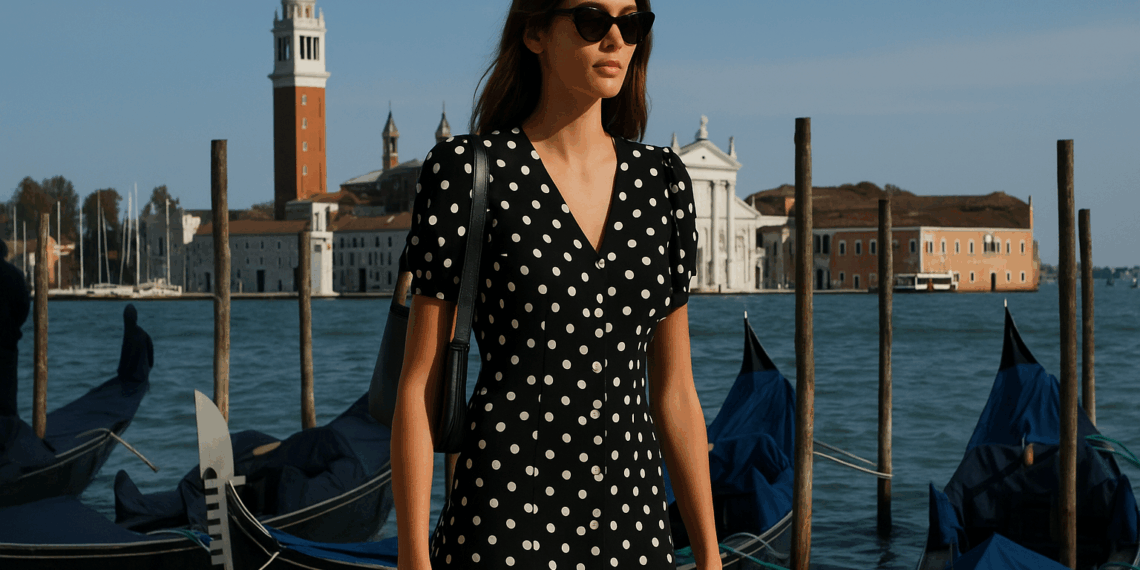 Kaia Gerber Is Keeping the Polka Dot Trend Alive in Venice