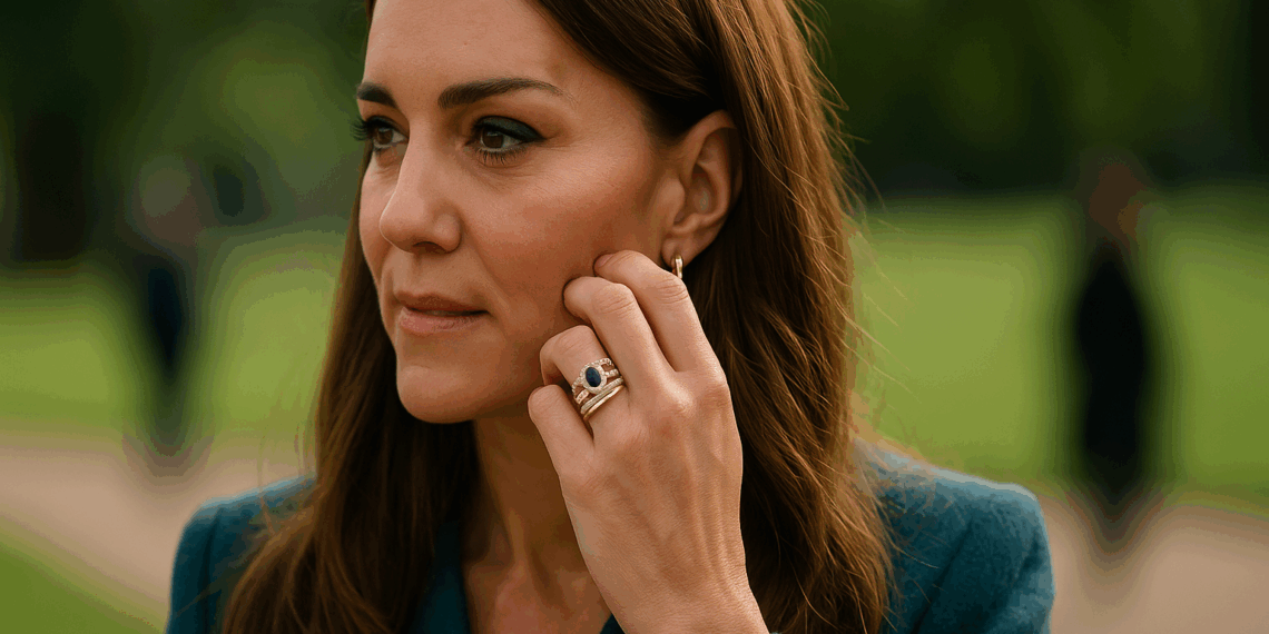 Kate Middleton lleva 4 anillos en el mismo dedo, ¿cuál es el significado de estas joyas nuevas?