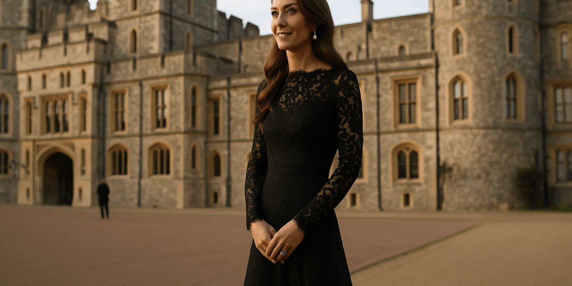 Kate Middleton deslumbra con un elegante vestido de encajes en el Castillo de Windsor
