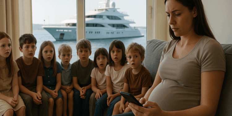 La esposa embarazada y el crucero regresaron a 8 niños conmocionados cuando el teléfono del padre lo revela en el teléfono del padre