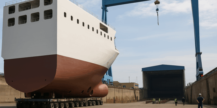 El primer bloque del Icon 4 se traslada al dique seco en Meyer Turku