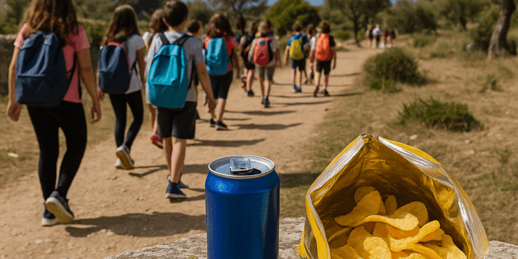 Baleares vetará la "comida basura" y las bebidas energéticas durante viajes de estudios y otras salidas escolares