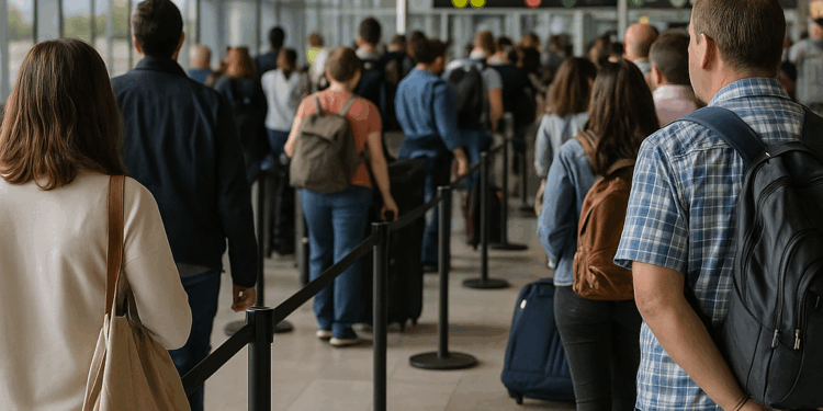 Las agencias de viajes piden a Aena que solucione las colas en los filtros de Barajas