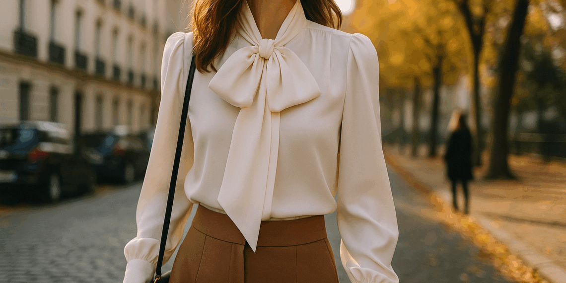 Las blusas con moños que las más elegantes llevarán en otoño 2025, según las pasarelas