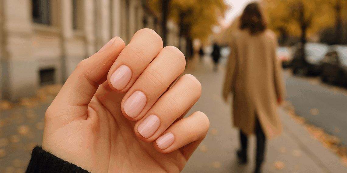La manicure baby rose confirma que las uñas cortas minimalistas son LA tendencia del otoño 2025