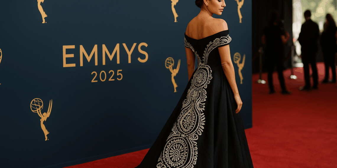 Lety Sahagún brilló en los Emmys 2025 con el vestido de sello mexicano más elegante