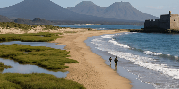 playas con dunas y marismas, montañas que renacen del fuego y monumentos históricos