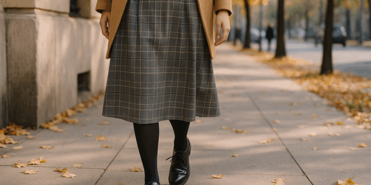 Los zapatos Oxford son tendencia absoluta y se llevan con faldas en otoño 2025