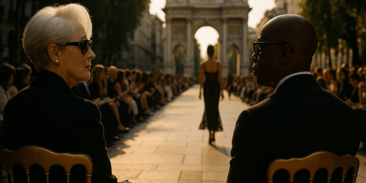 Miranda Priestly and Nigel Sit Front Row for Dolce & Gabbana’s Milan Show