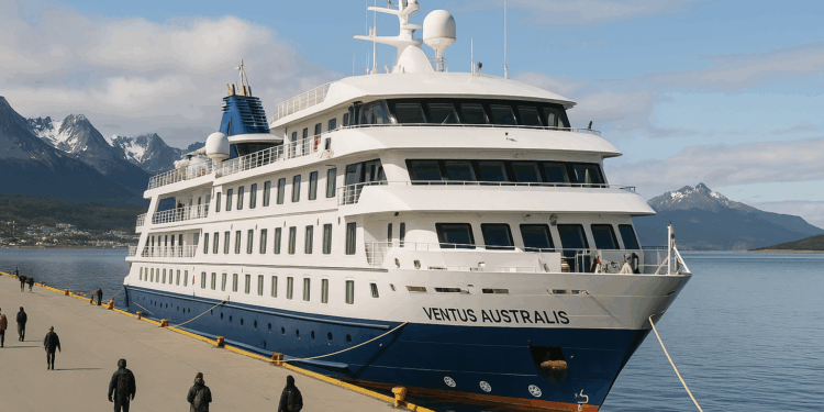 NUEVA TEMPORADA DE CRUCEROS EN TIERRA DEL FUEGO: USHUAIA DA LA BIENVENIDA AL VENTUS AUSTRALIS