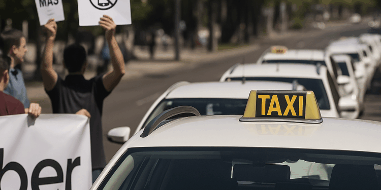 Nueva protesta de los taxistas contra las aplicaciones de viajes en Córdoba - Notas - Radioinforme 3