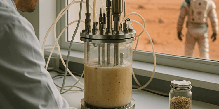 Proteínas generadas fermentación viajes Marte