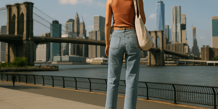 Jennifer Aniston luce jeans rectos y sandalias flip flops de los 90 para pasear por Nueva York